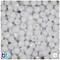 BeadTin White Pearl 8mm Faceted Round Plastic Craft Beads (450pcs)